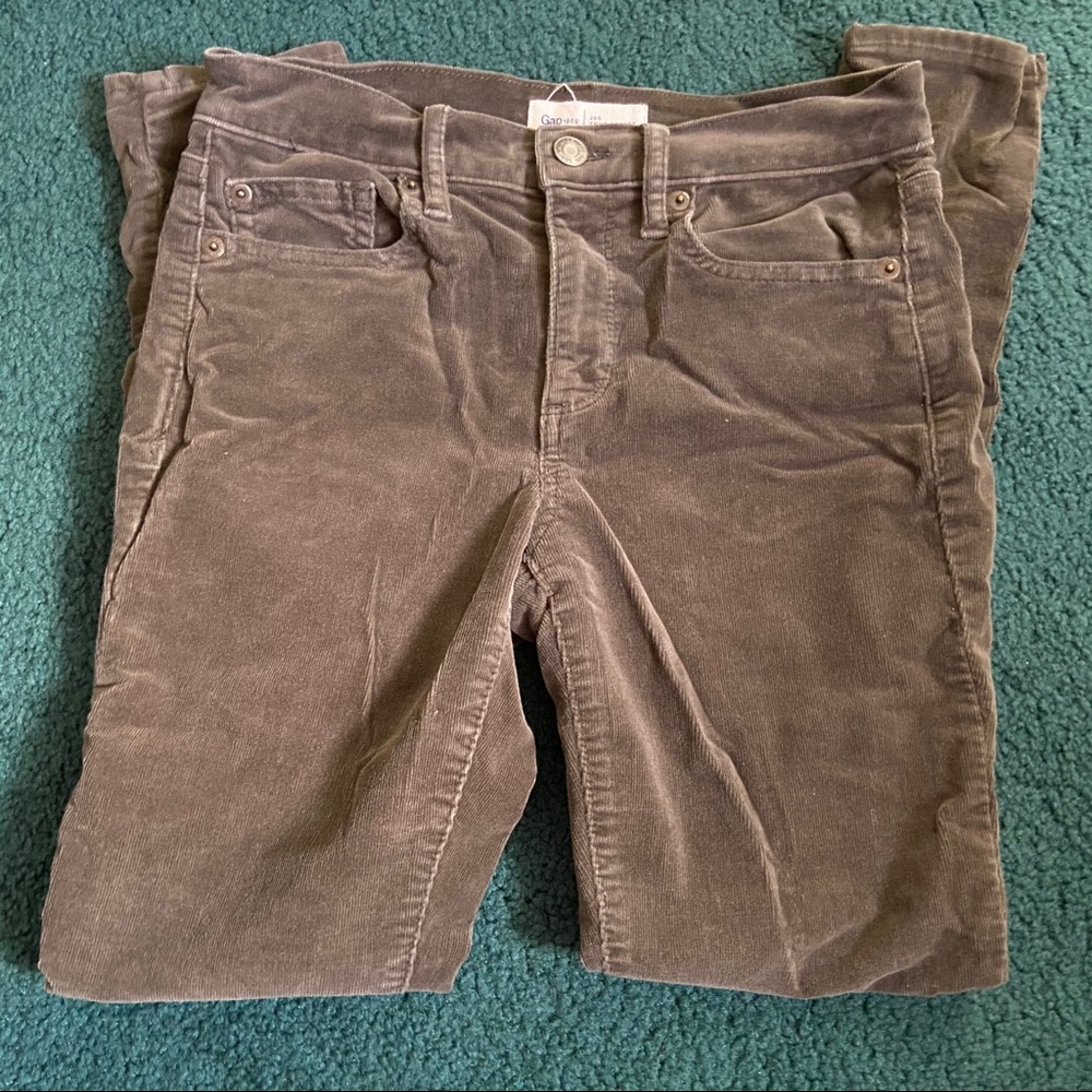 Gap 1969 Corduroy Olive Green Skinny Pants